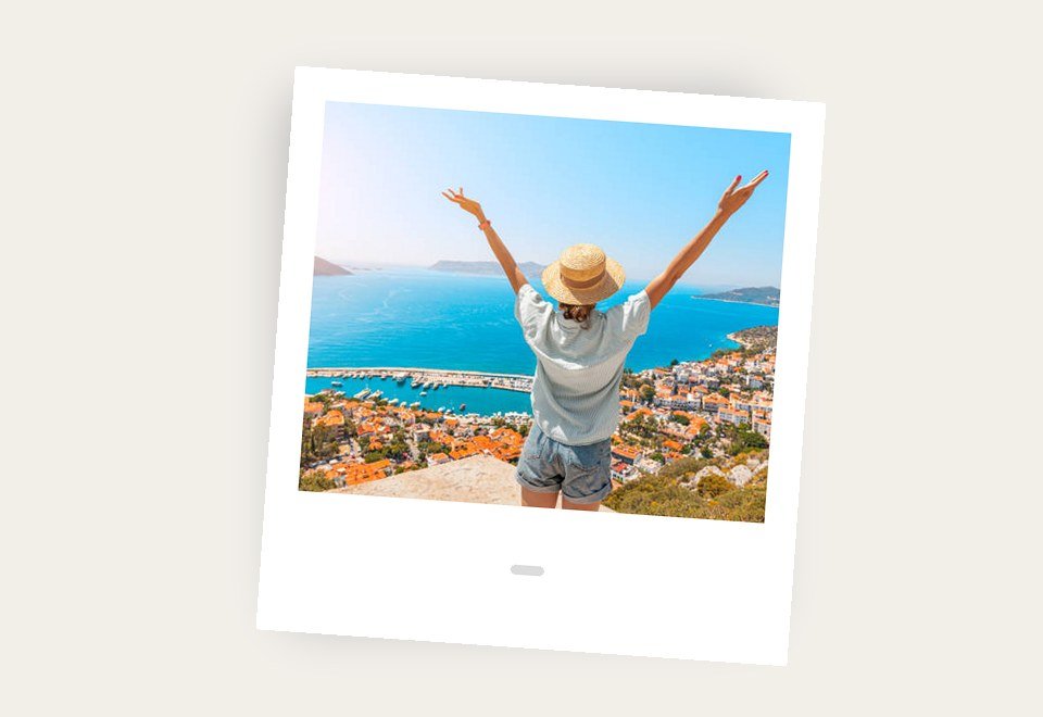 Polaroid tarzı fotoğraf baskısı